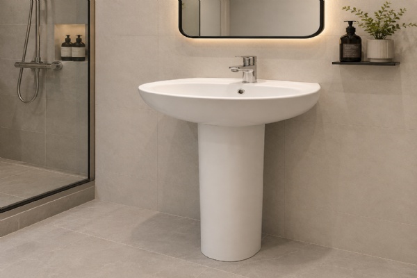 Đánh thức vẻ đẹp kiến trúc đương đại với chậu rửa mặt chân dài Moen